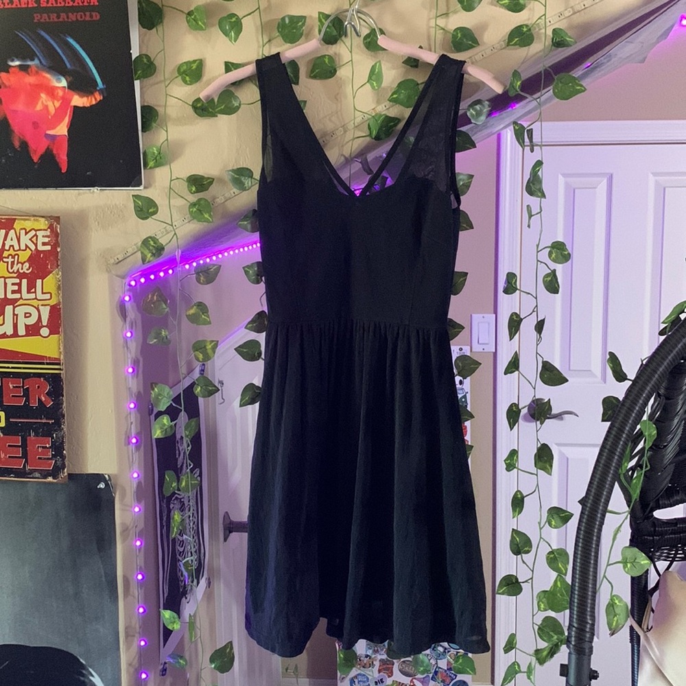 Black Dress, Top Straps are Mesh